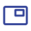 Blue border icon